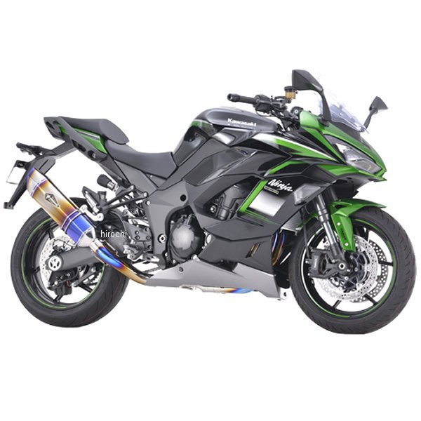 RK36-TUSD アールズギア リアルスペック フルエキゾースト シングル UP タイプ Ninja 1000SX 20年以降 チタンドラッグブルー