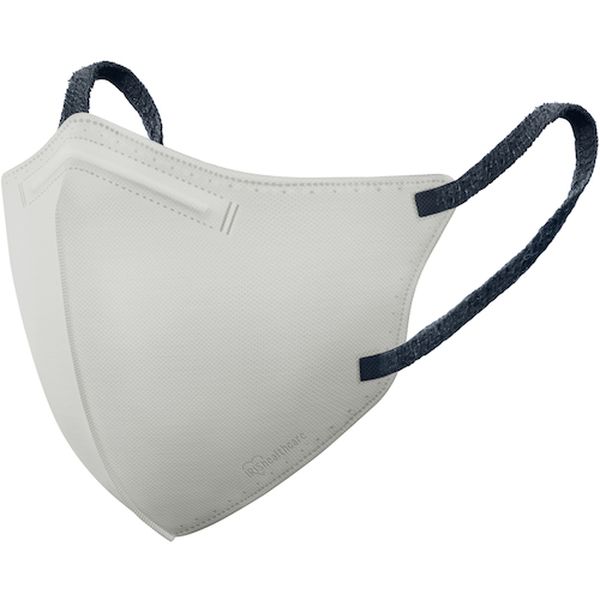 200976 デイリーフィットマスク フィルタープラス ふつう 20枚入 ニュアンスグレー×ナイトブルー