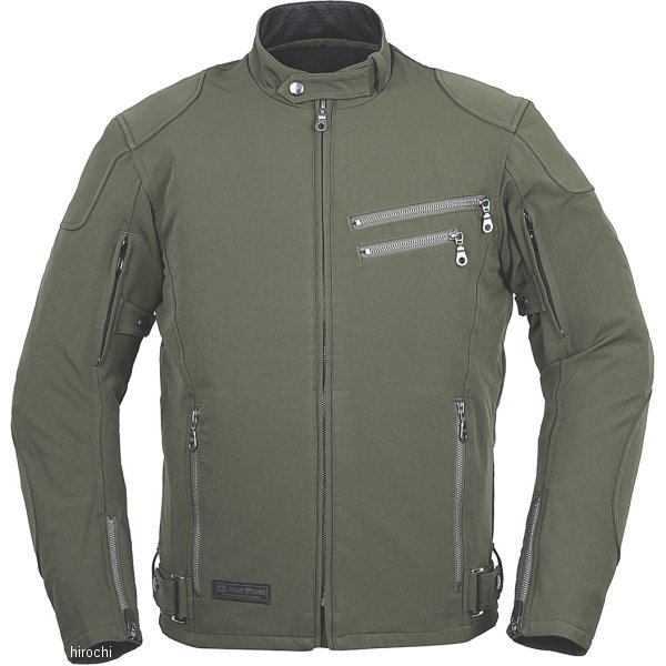 RR7250DO5 ラフ&ロード 秋冬モデル エアスルーソフトシェルストレッチライディングZIPジャケット オリーブ XLサイズ
