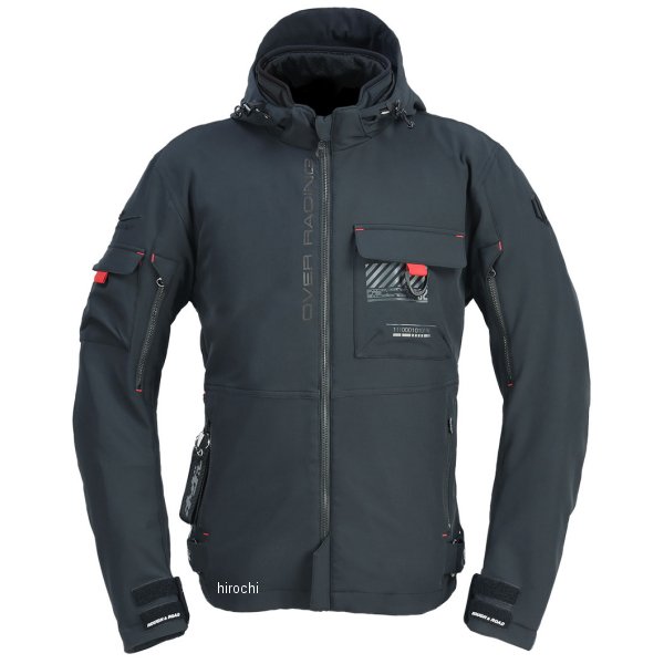 RR7254OVR-BK4 ラフ&ロード 春夏モデル エアスルーソフトシェルストレッチパーカーFP オーヴァーブラック LLサイズ