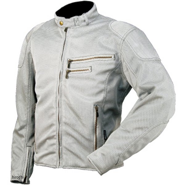 RR7313SV4 ラフ&ロード 春夏モデル ライディングZIPメッシュジャケット シルバー LLサイズ