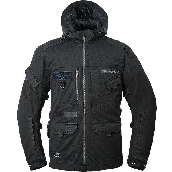 RR7349BK4 ラフ&ロード 春夏モデル マウンテンメッシュパーカー 黒 LLサイズ