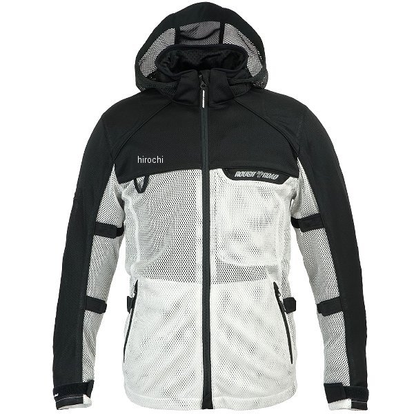 RR7352BK/SV1 ラフ&ロード 春夏モデル ダイレクトエアメッシュパーカーFP 黒/プラチナシルバー Sサイズ