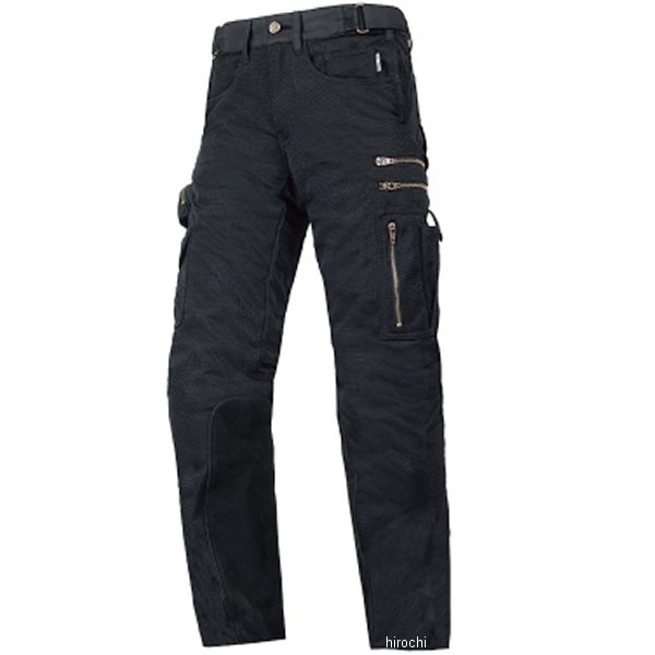 RR7516LFBK2 ラフ&ロード 春夏モデル バイカーZIPメッシュパンツルーズフィット 黒 MWサイズ