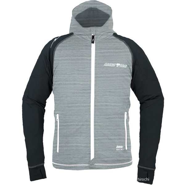 RR7557HPHG/BK2 ラフ&ロード 春夏モデル アーマーフーディー ハードパッドセット ヘアライングレー/黒 Mサイズ