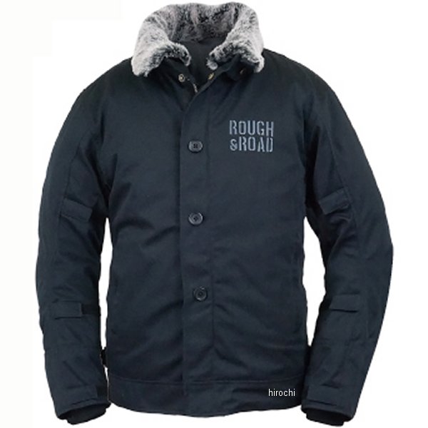 RR7691BK3 ラフ&ロード 秋冬モデル N-1RボアウインタージャケットFP 黒 Lサイズ