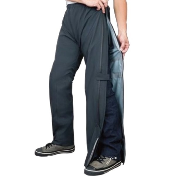 RR7859BK3 ラフ&ロード 秋冬モデル 3レイヤーサイドオープンストレッチレインパンツ 黒 Lサイズ