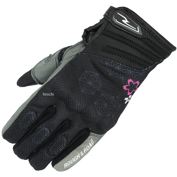 RR8026SK-BKL3 ラフ&ロード 春夏モデル コンフォートナックルグローブ サクラブラック レディース WLサイズ