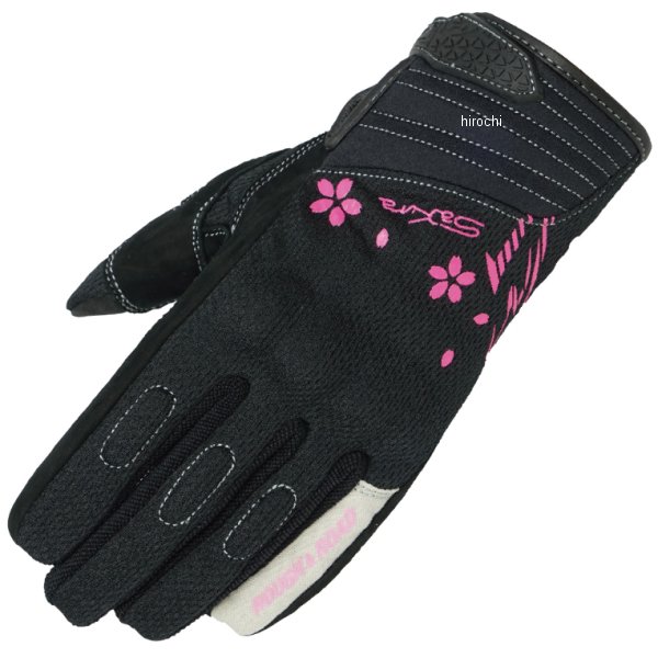 RR8029SKL2 ラフ&ロード 春夏モデル クールマックスコンフォートナックルグローブ サクラ レディース WMサイズ