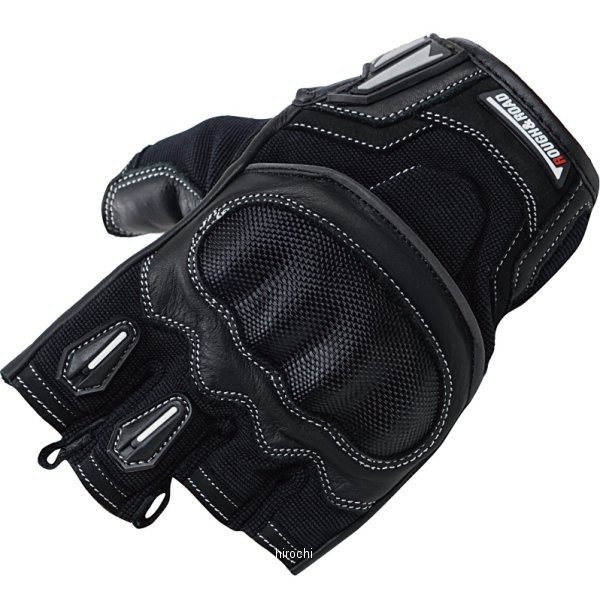 RR8362BK2 ラフ&ロード 春夏モデル プロテクションハーフフィンガーグローブ 黒 Mサイズ
