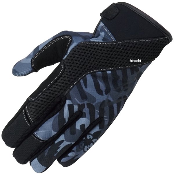 RR8421BK-CM5 ラフ&ロード 春夏モデル ライディングメッシュグローブ ブラックカモ XLサイズ