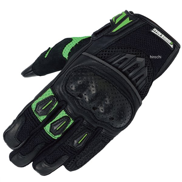RR8425BK-LML3 ラフ&ロード 春夏モデル プロテクションエアスルーグローブ 黒/ライム レディース WLサイズ