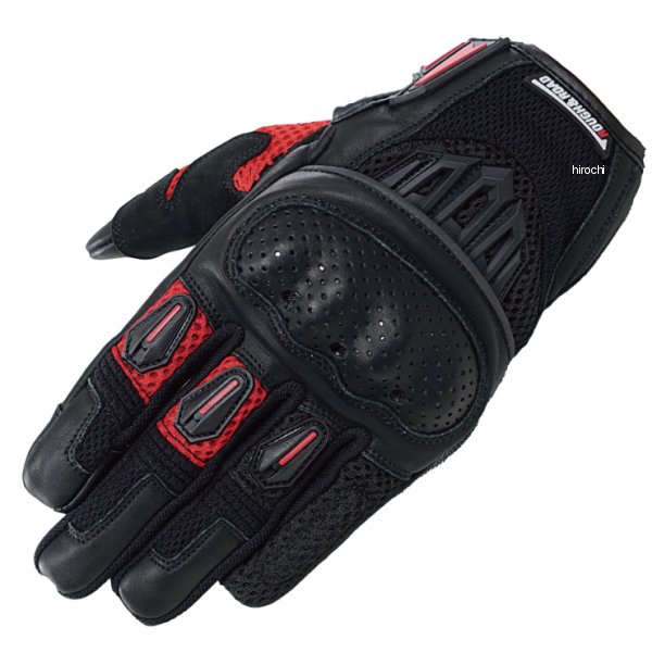 RR8425BK-RDL3 ラフ&ロード 春夏モデル プロテクションエアスルーグローブ 黒/赤 レディース WLサイズ