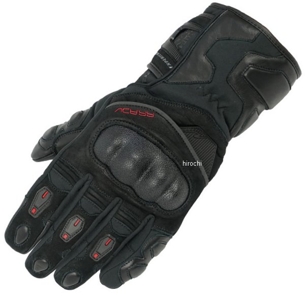 RR8657BK/RD4 ラフ&ロード 秋冬モデル プリマロフト アドベンチャーウインターグローブ 黒/赤 LLサイズ