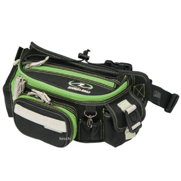 RR9451BK/LM ラフ&ロード F-ラフウエストバッグ 黒/ライム