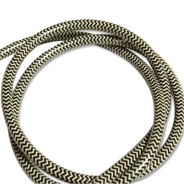 RU-010 ガッツクローム ヘリンボーンプラグコード 黒/白 10cm