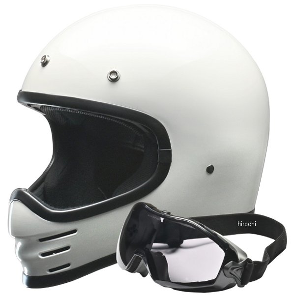 RUDE01 リード工業 RUDE スクランブラーヘルメット 白 フリー