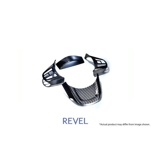 Revel GT ドライカーボン Steering Wheel Cover Inserts 2020 トヨタ GR Supra - 4 Pieces