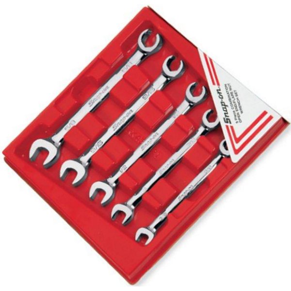 RXS605B スナップオン Snap-on フレアナット/オープンエンド 6ポイント レンチ セット 5本組 インチ サイズ