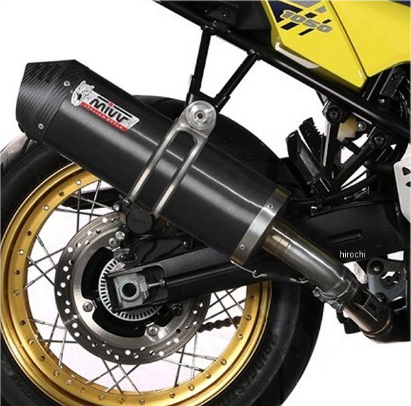 S.042.LVC ミヴ Mivv スリップオンマフラー OVAL 20年-25年 V-Strom1050 ステンレスブラック