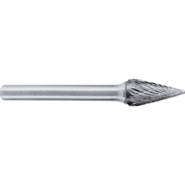 SB5C04S 321-7485 スーパー超硬バー シャンク径6mm(円錐型)シングルカット(刃径：9.5)