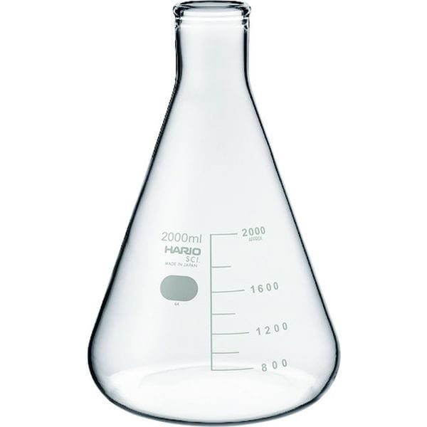 SF2LSCI 206-5674 ハリオサイエンス(株) HARIO 三角フラスコ 目安目盛付 2000ml