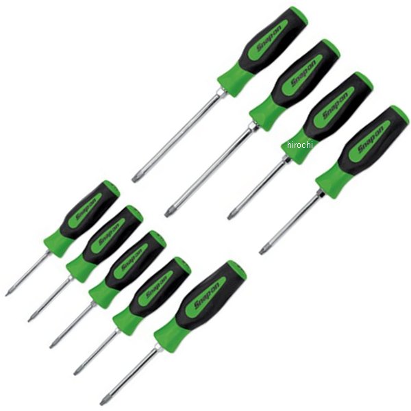 SGDTX90BG スナップオン Snap-on スクリュードライバー トルクス ソフト グリップ グリーン (9個セット) (T8 - T45)