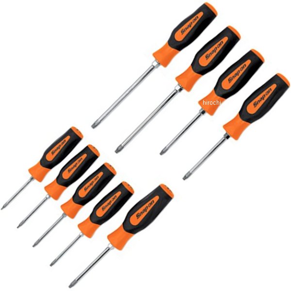 SGDTX90BO スナップオン Snap-on スクリュードライバー トルクス ソフト グリップ オレンジ (9個セット) (T8 - T45)