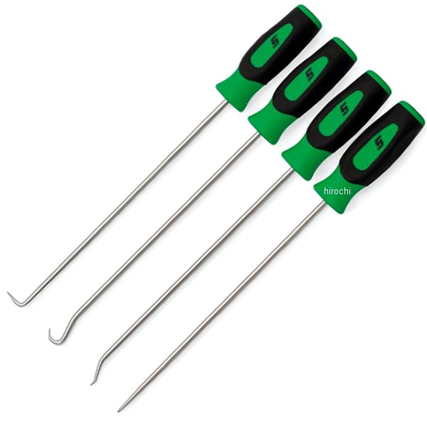 SGLASA204CG スナップオン Snap-on ソフトグリップロングピックセット 緑 4個入り