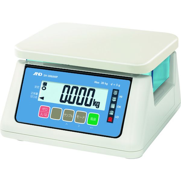 SH30KAWP 195-6049 (株)エー・アンド・デイ A＆D 防塵・防水はかり SH-30KAWP