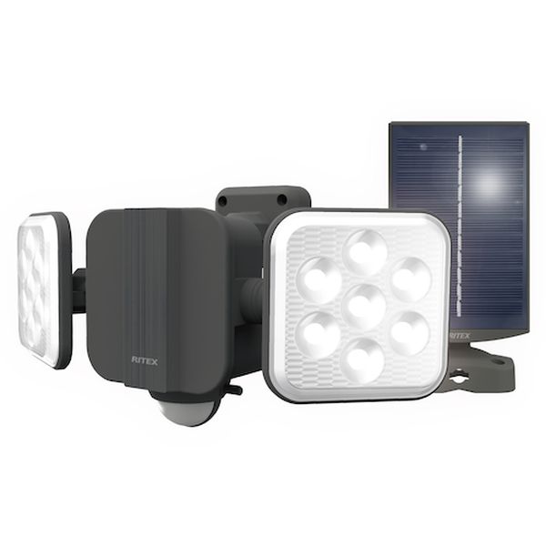 SHB250 (株)ムサシ ライテックス 6.5W×2灯 フリーアーム式LEDハイブリッドソーラーライト