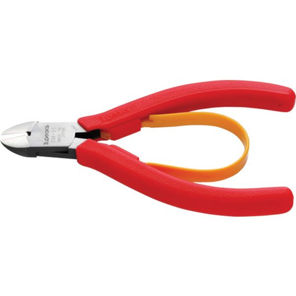 SM01 (株)スリーピークス技研 スリーピークス ニッパ(電気・電子用) ミニマイクロニッパ(バネ付) 108mm