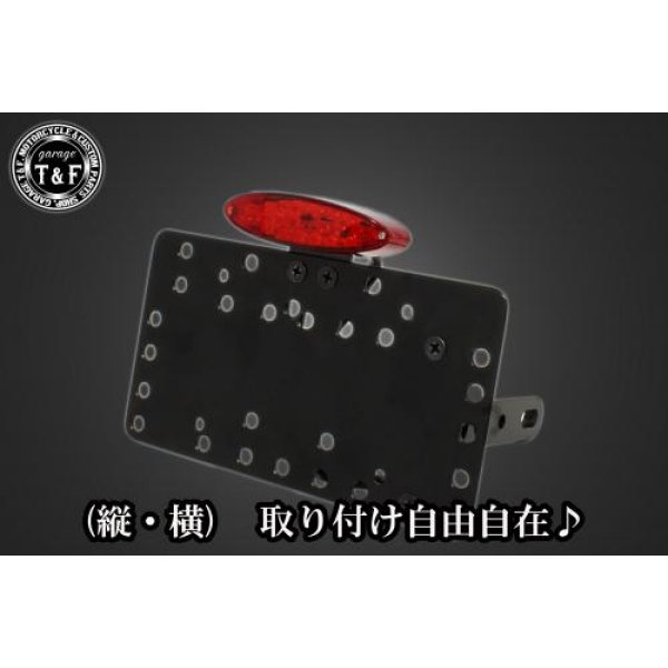 SN0301 ガレージT&F サイドナンバーキット&スモールスネークアイテールランプ+ステー ドラッグスター250