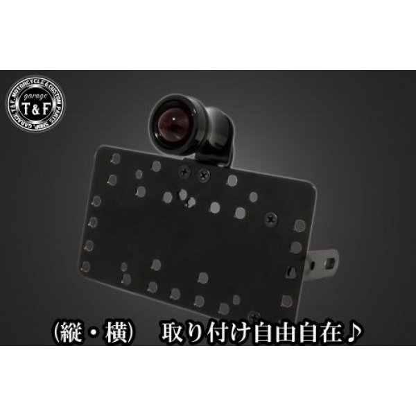 SN0439 ガレージT&F サイドナンバーキット&ルークテールランプ(ブラック)+ステー シャドウ400 型式NC34