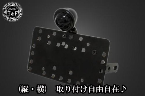 SN07324 ガレージT&F サイドナンバーキット&ブレットテールランプ(ブラック)スモーククラシックレンズ+ステー イントルーダーLC250