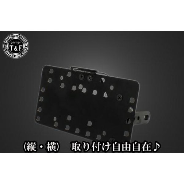 SN07416 ガレージT&F サイドナンバーキット&LEDライセンス灯(ホワイト)+ステー GB350/S/C