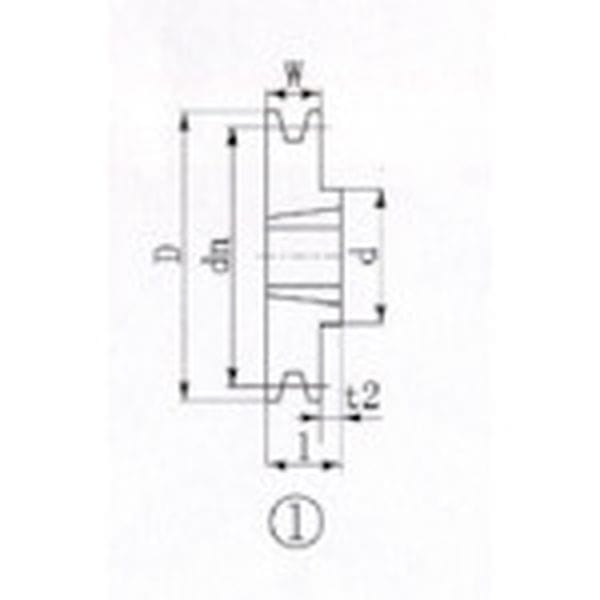 SPA1501 380-5425 エバオン(株) EVN ブッシングプーリー SPA 150mm 溝数1