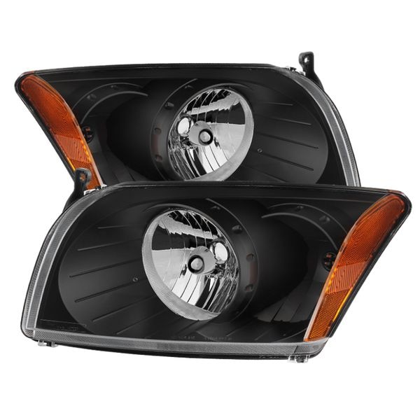 SPY9026522 Spyder Xtune Dodge Caliber 07年-12年 Crystal ヘッドライト ブラック HD-JH-DCAL07-AM-BK