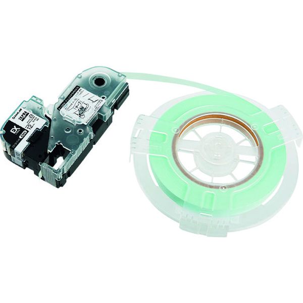 SS12KEXR JIM 【純正】「テプラ」PROテープ 12mm EX詰替用ロングテープ 白ラベル/黒文字 長さ45m
