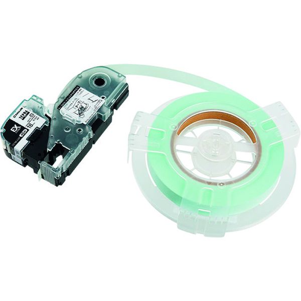 SS18KEXR JIM 【純正】「テプラ」PROテープ 18mm EX詰替用ロングテープ 白ラベル/黒文字 長さ45m
