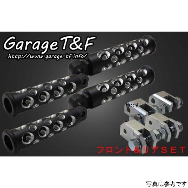 ST400FP03 ガレージT&F コンバットフットペグ フロント&リアSET スティード400 黒