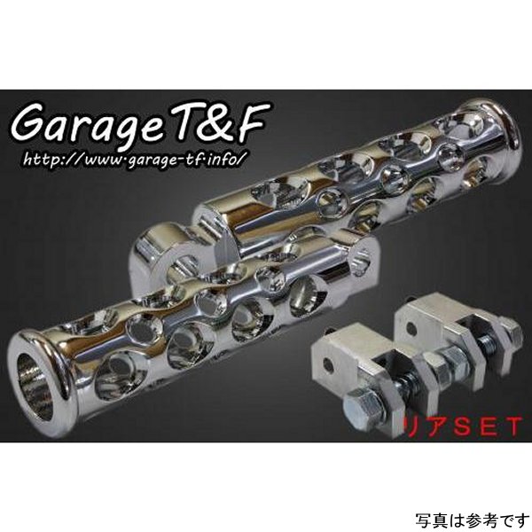 ST400FP23 ガレージT&F コンバットフットペグ リアSET スティード400 メッキ
