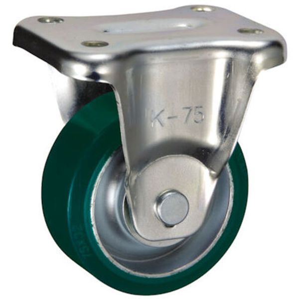 SUIK75 691-0089 中荷重用キャスター 固定金具 Kタイプ ウレタンゴム 車輪径75mm