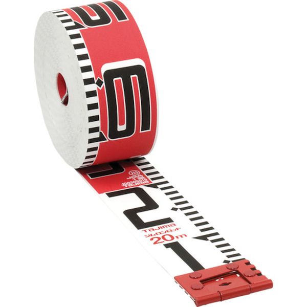 SYR20K 813-4658 (株)TJMデザイン タジマ シムロンロッド 長さ20m 1mアカシロ仕様 紙箱