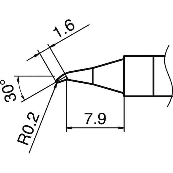 T36JS02 164-1331 白光(株) 白光 こて先 0.2JS型