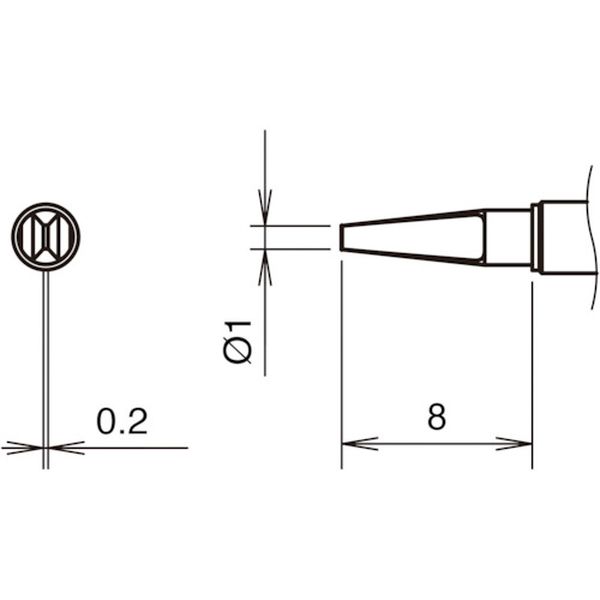 T3803L1 315-5863 白光(株) 白光 こて先1L型 350℃