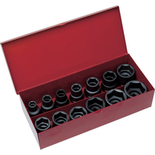 T413SET トラスコ中山(株) TRUSCO インパクト用ソケット13個組セット 差込角12.7mm