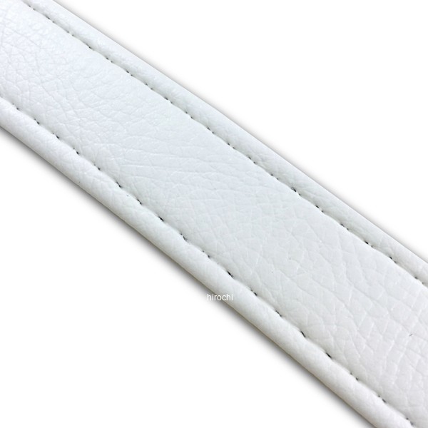 T4625C20S0 グロンドマン GRONDEMENT 汎用レザーベルト タンデムベルト等 白 ステッチ:透明 長さ:46cm 幅:2.5cm