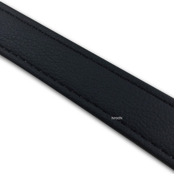 T7625C10S0 グロンドマン GRONDEMENT 汎用レザーベルト タンデムベルト等 黒 ステッチ:透明 長さ:76cm 幅:2.5cm