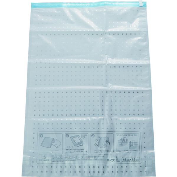 TASB4565 トラスコ中山(株) TRUSCO 手押し圧縮袋 Lサイズ 幅45cmX深さ65cm 2枚入